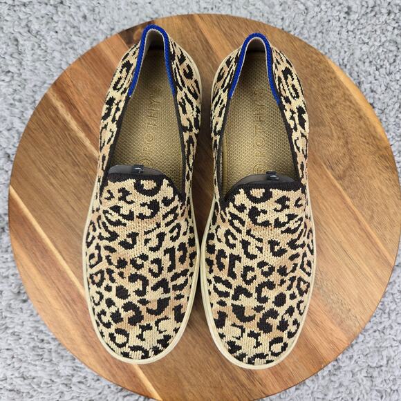 Rothy's The Original Slip On Sneaker Little Desert Cat Leopard Print Women 7 - Picture 5 of 15